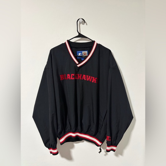 STARTER Other - Vintage Chicago Blackhawks Starter Windbreaker Pullover - Mens size Large Korea